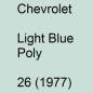 Preview: Chevrolet, Light Blue Poly, 26 (1977).